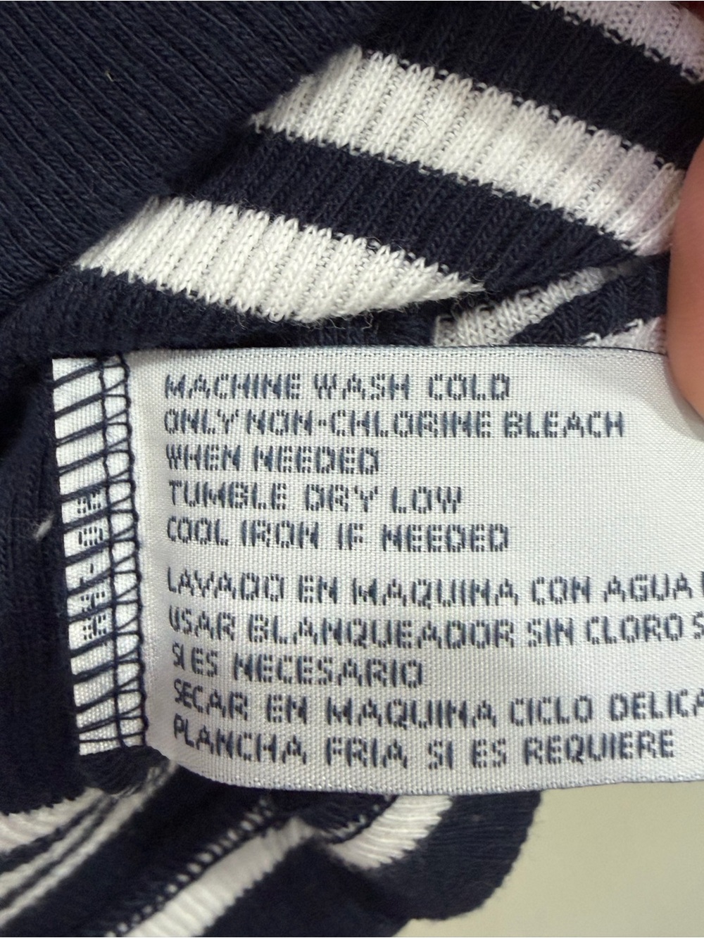 IZOD Women’s Navy White Striped Sleeveless Top Petite Large PL 100% Cotton NWT - Picture 6 of 10